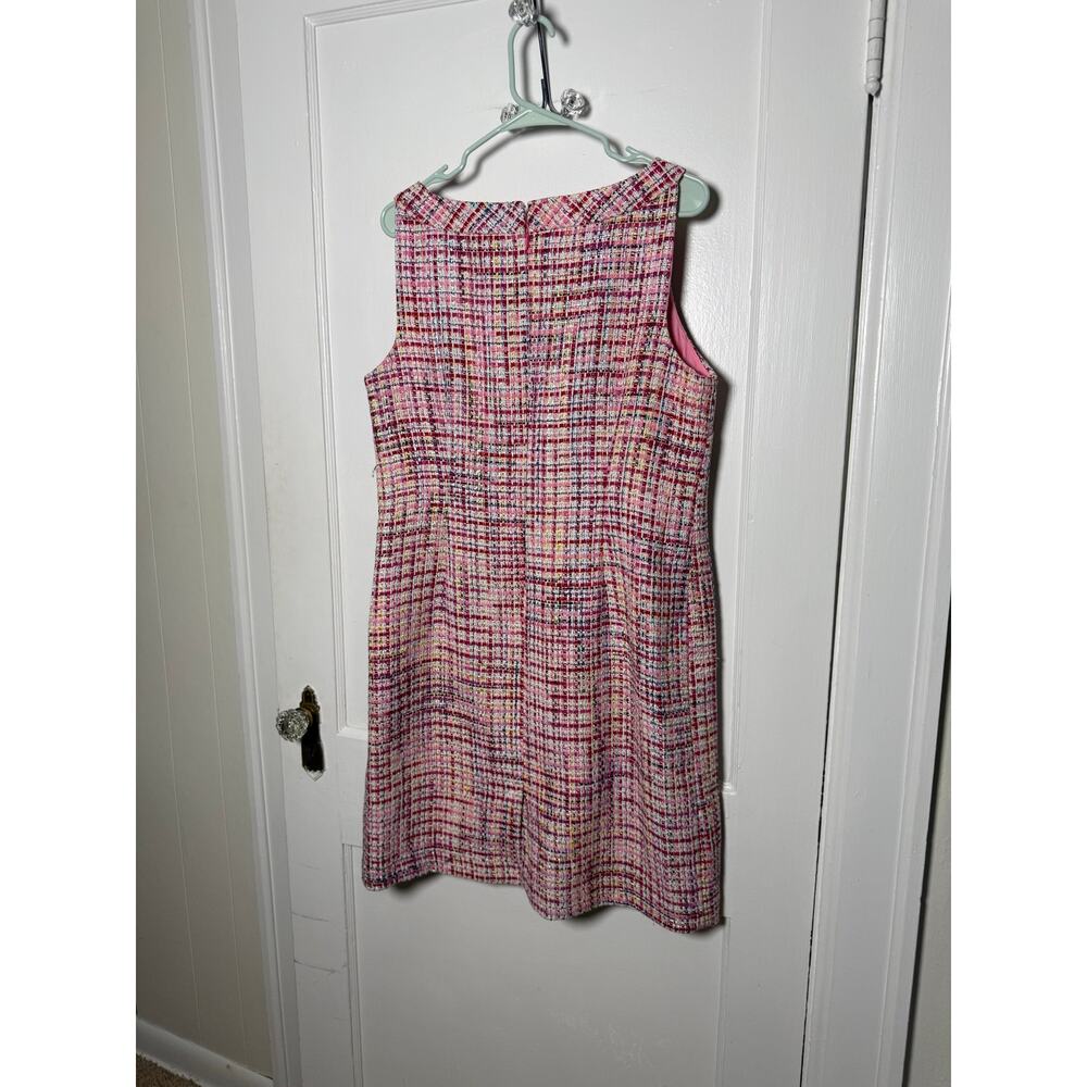 RSVP by Talbots pink tweed Elle woods sleeveless shift dress preppy size 14 P - Picture 8 of 8